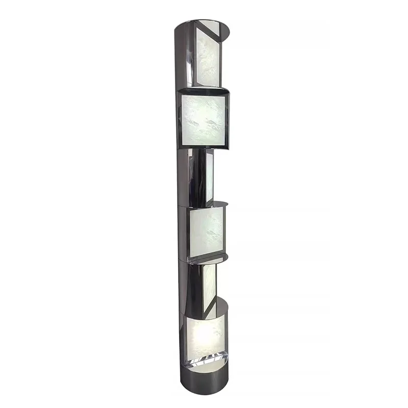 

Italian light luxury marble floor lamp, medieval villa living room sofa side, high-end ambient lamp