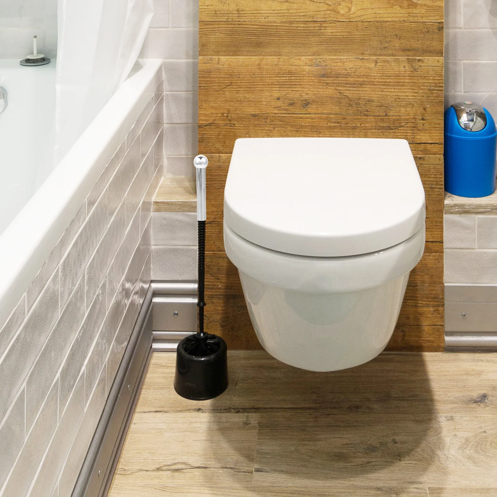 

Stainless Steel Handle Durable Metal Replacement For Head, Long Handle For Bathroom Scrub Brushes, Toilet Brush Accessories,