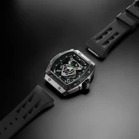 TSAR BOMBA Men's Automatic Watch Skeletonized Dial Titanium Alloy Case Carbon Fiber Bezel 5ATM Sapphire Crystal Luxury Gift photo 6