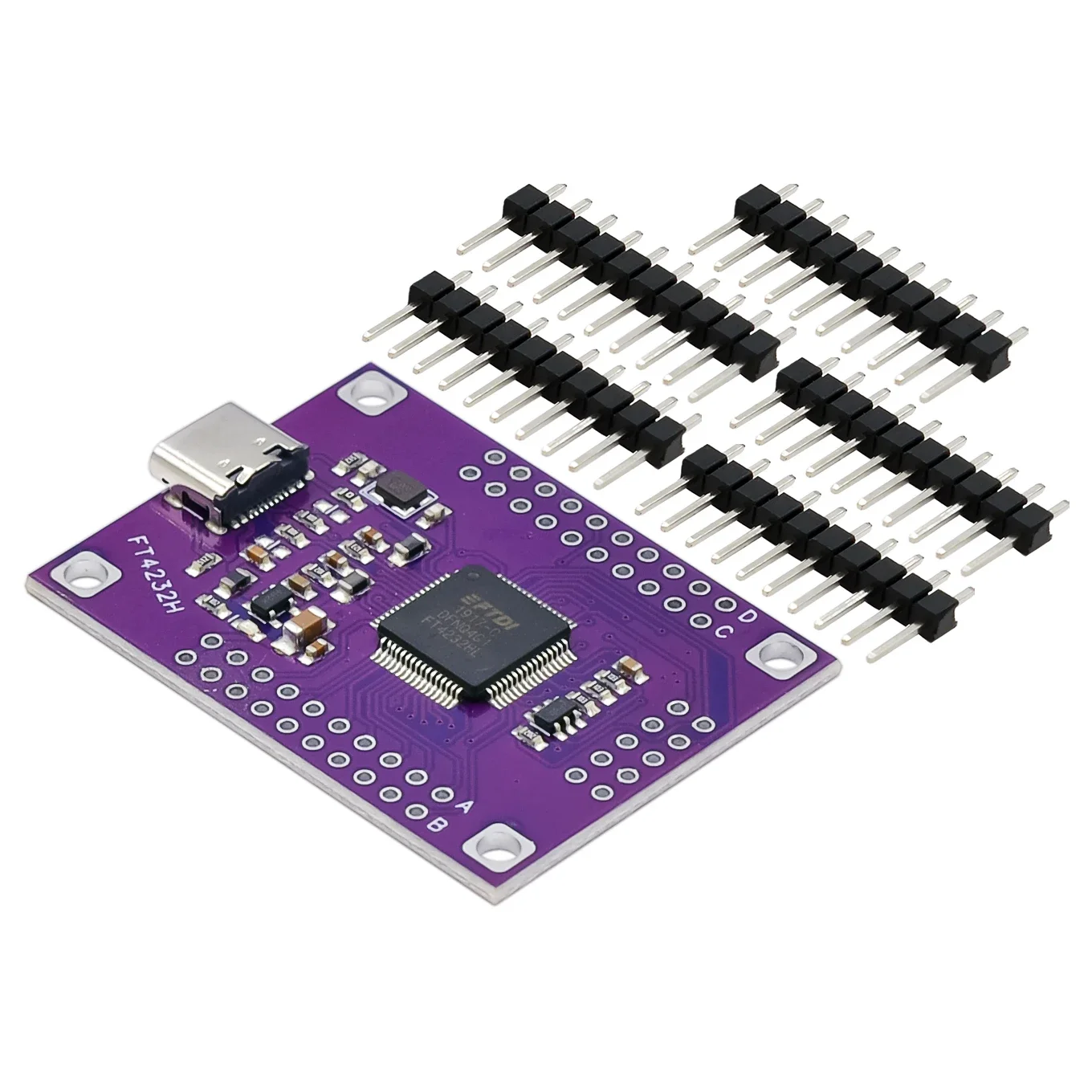 FT4232 Four-channel TYPE-C to Serial Port UART/SPI/I2C/JTAG/RS232 /RS485/RS422 Module 4 Channel FT4232HL