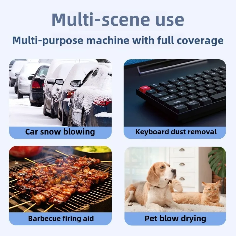 BIESUO New Turbo-violent Fan Hand-held Dust Blowing Car for Camping Lighting Clean Brushless Motor Large Wind Power