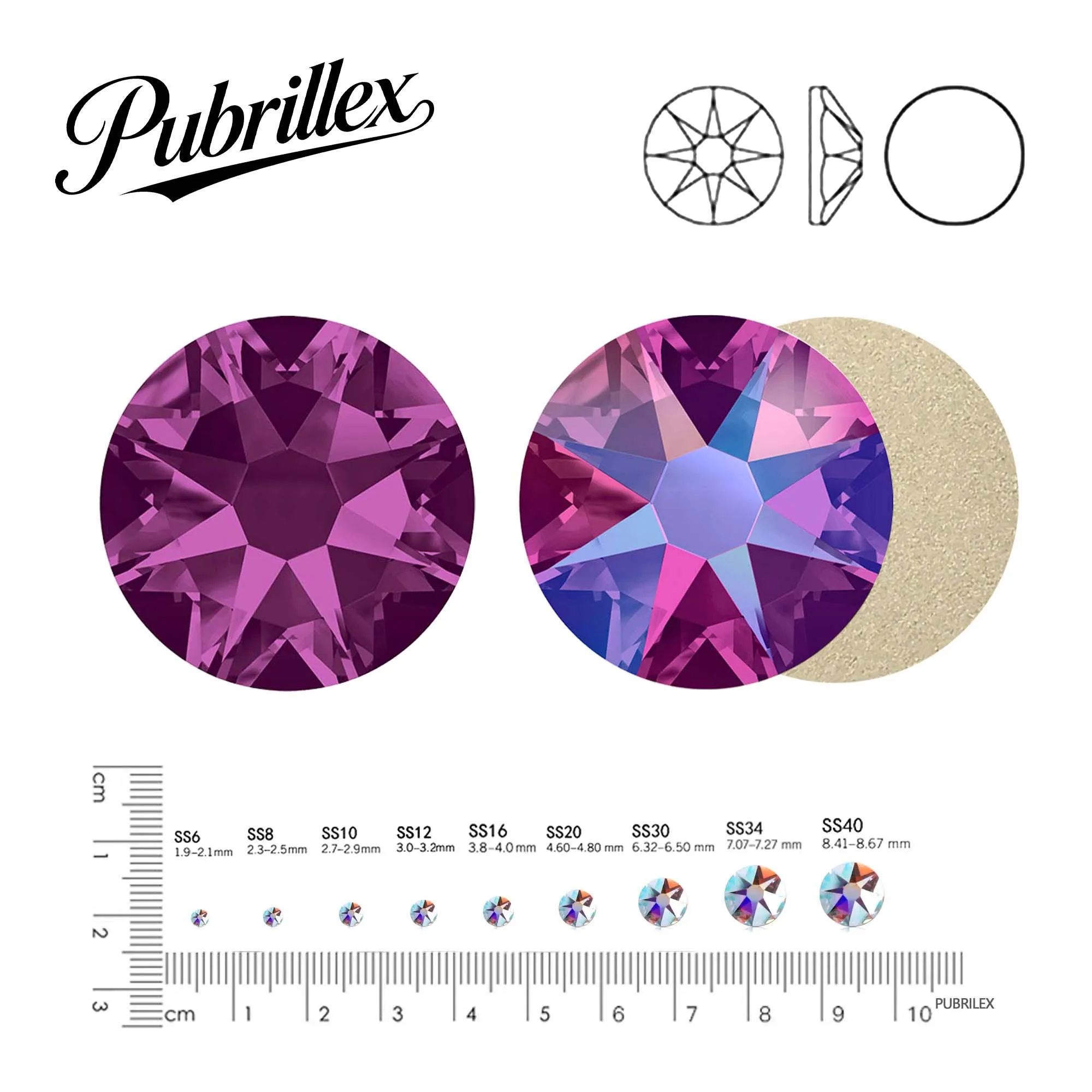 

Fuchsia and Fuchsia AB Crystal Strass 6A Best Non-Hotfix Stones Gymnastic Glass Crafts DIY Skating Garment Flat Rhinestones