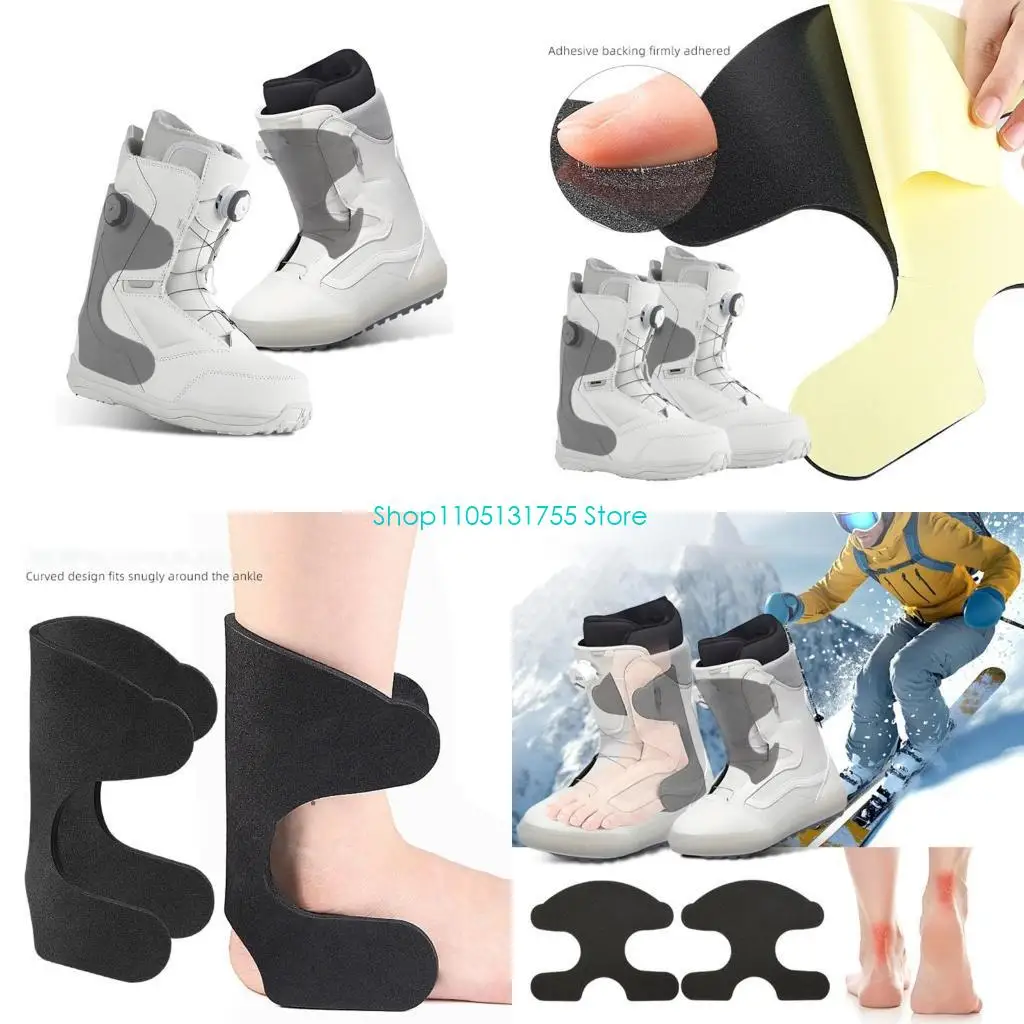 Ski Boot Fitting Foam Ankle Wrap Pads Snowboard Boot Liner Easy to Install,For Ski Boot Ankle Support Enduring，New Year Gift