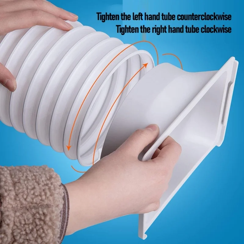 ABS Portable AC Exhaust Hose Connector Round Heat Pipe Coupler For Air Conditioner Vent Adapter