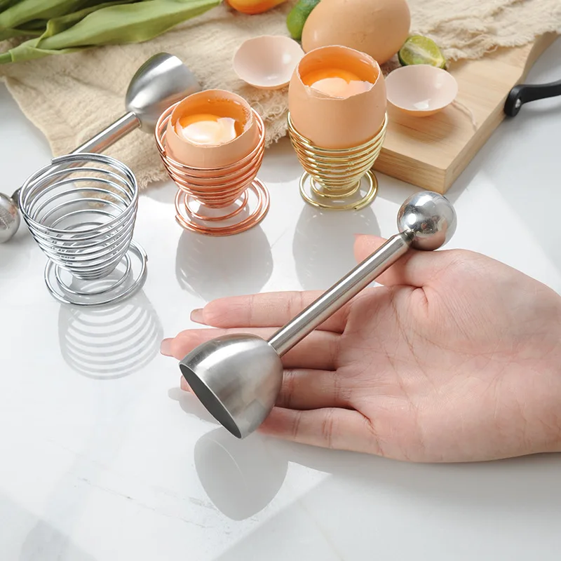 Egg Opener Stainless Steel Egg Opener Shell Opener Fancy Eggshell Cutting Knocker Creative Glutinous Rice Egg Knife Artifact