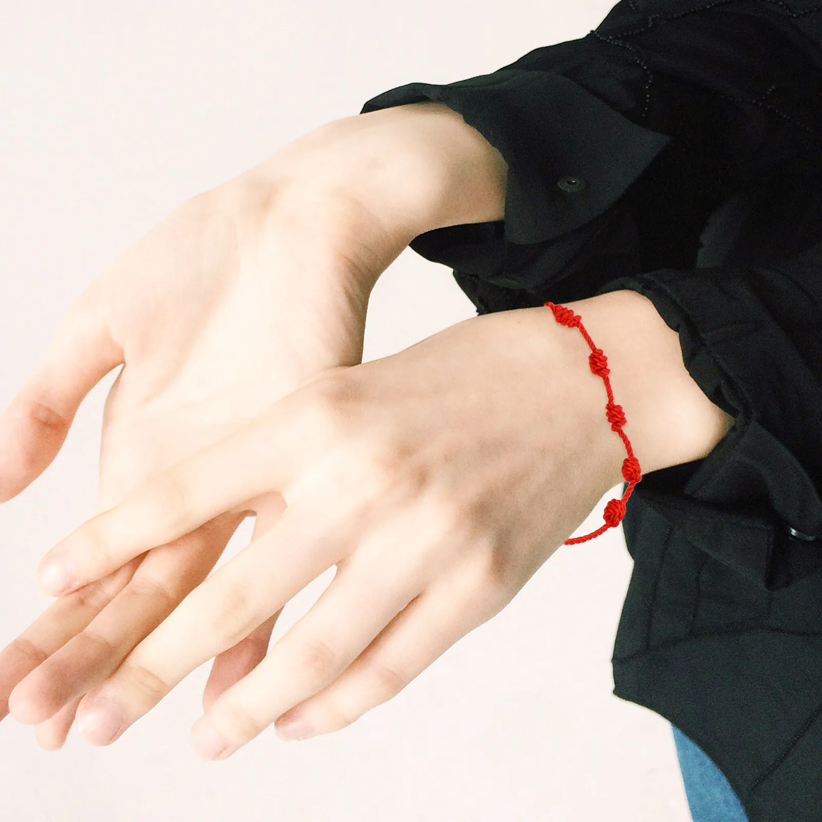 

6Pcs Red Braided Bracelet Adjustable Rope Knot Wristband Lucky Symbol Jewelry for Women Girls Birthday Valentine Mother's Day