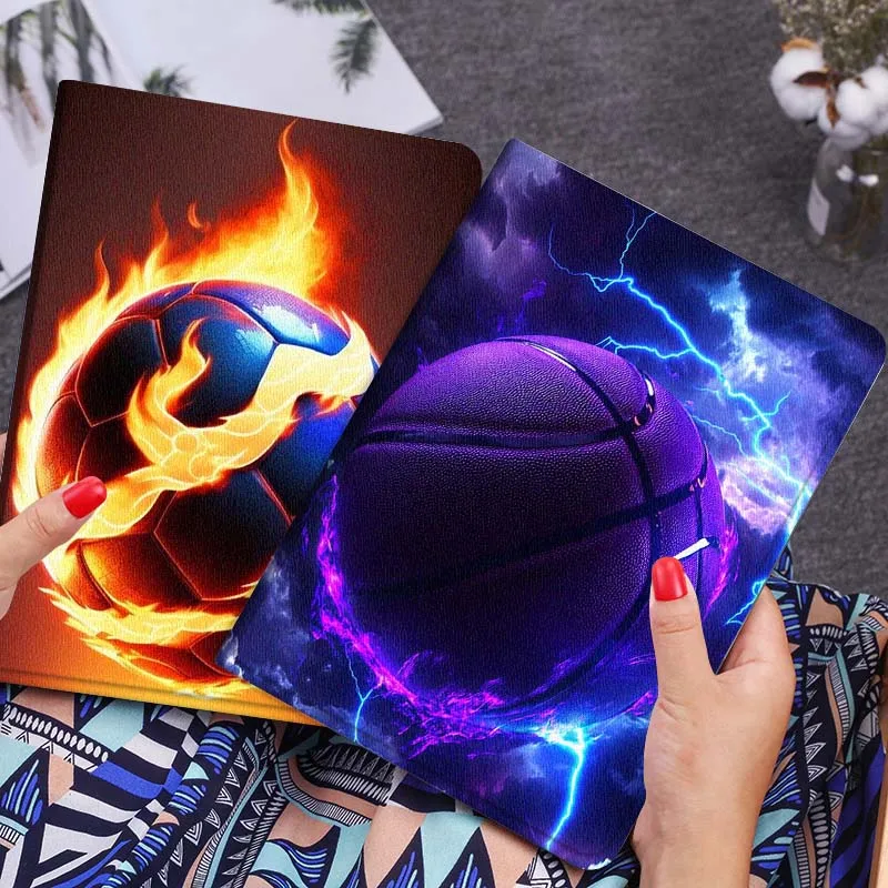 

Чехол для планшета Xiaomi Mi Pad Mini 4 5 6 7 SE Pro Plus Redmi Pad 2 SE 2025 8.8 11 дюймов, складной, с дизайном «Футбол и Баскетбол», подарок