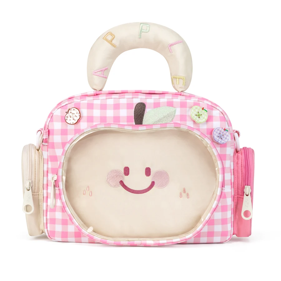 Cute Cartoon Ita Bag Kawaii Plaid Display Tote Bags Backpack Students Travel Commuting Storage Bag Women's Bag Kawaii Backpack