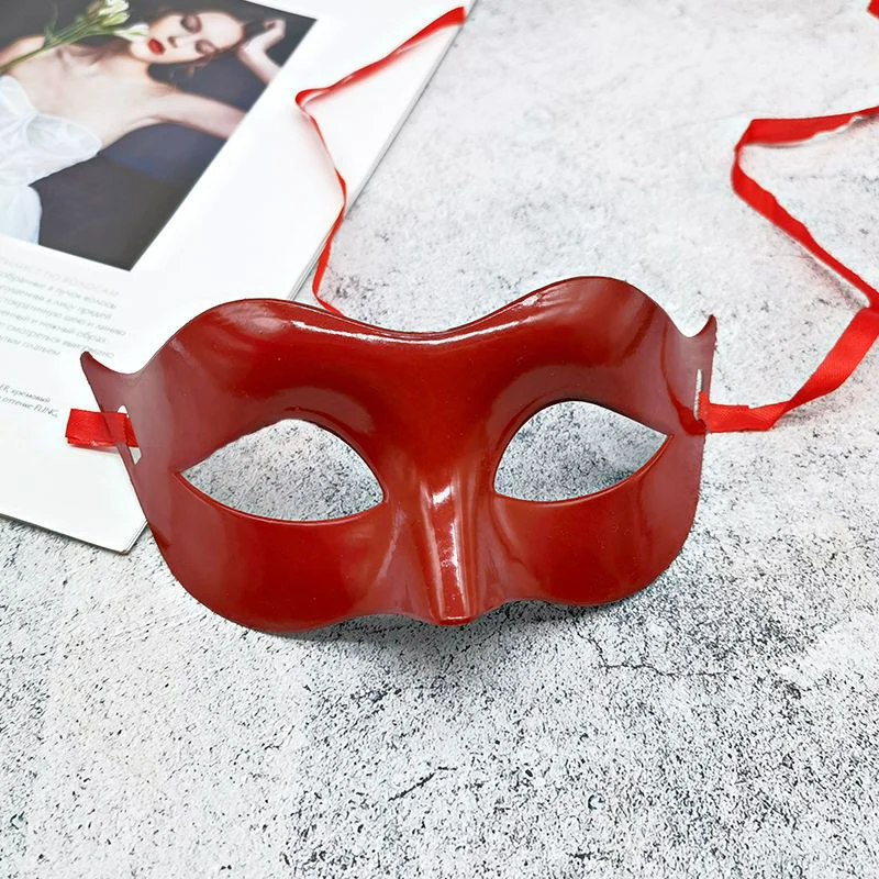 Halloween Masquerade Mask Women Men Street Fashion Simple Easter Party Prom Dating Fellowship Unisex Black White Red Gold Silver