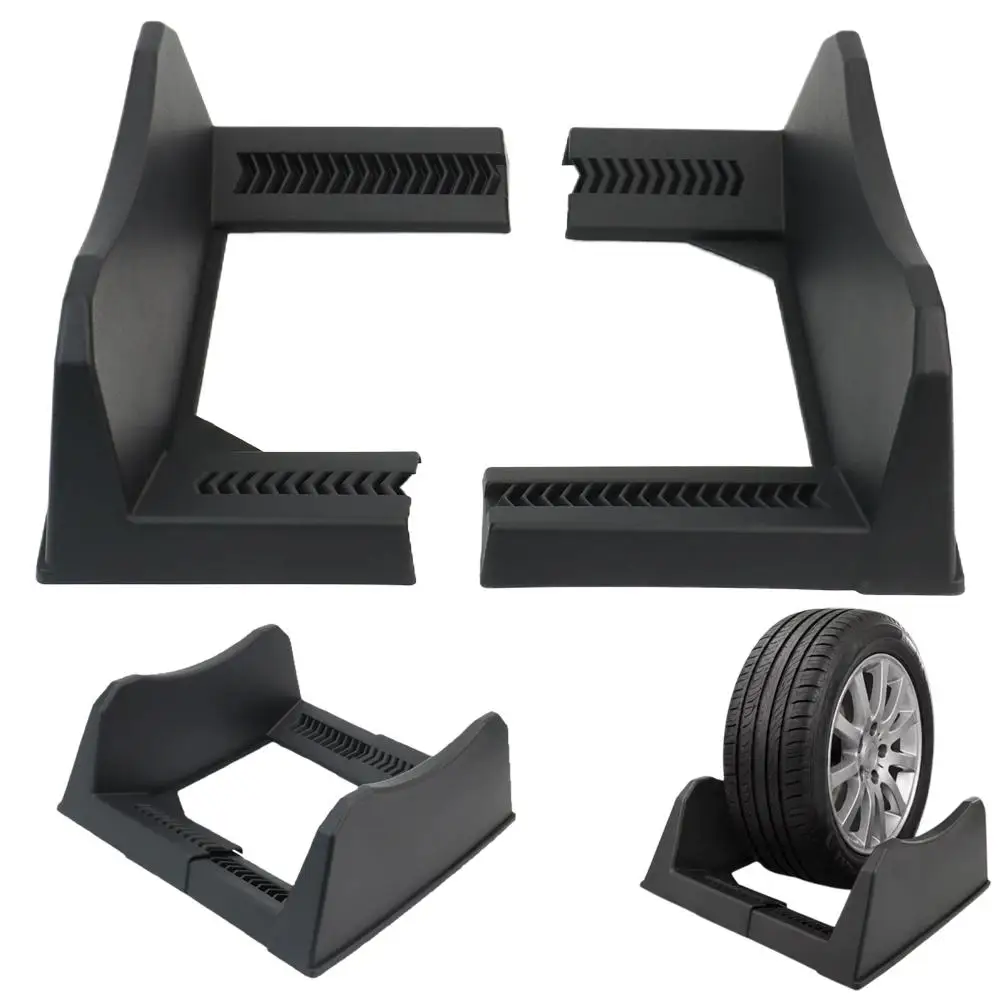 Adjustable Car Tire Display Stand Plastic Wheel Rim Display Rack Portable Detachable Tyre Holder For Showroom Auto Repair Shop