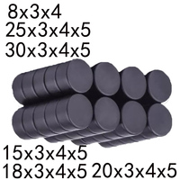 10x3 10x4 10x5 15X3 15X4 15X5mm Black Small Round Magnet Fridge Ferrite Magnet  Round Speaker Magnet Permanent Magnet