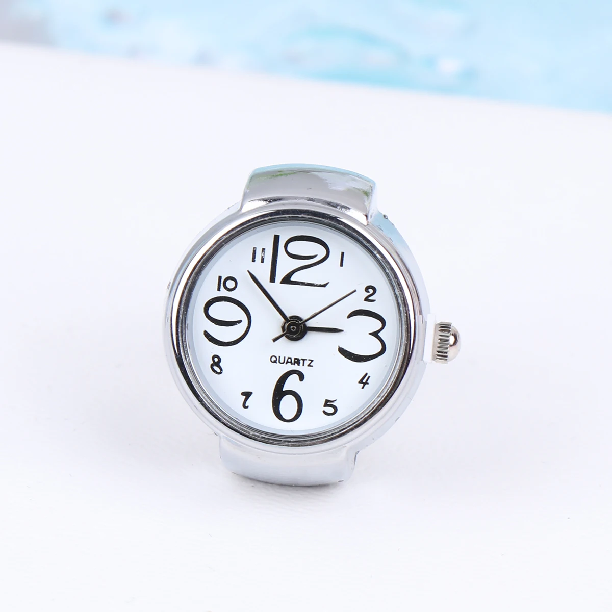 

2 Pcs Couple Gift Ring Watch Mini for Girls Women Portable Watches White Lovers