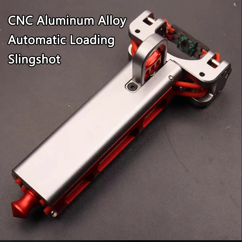 1PC NEW Outdoor Portable EDC Aluminum Alloy Automatic Loading Rapid Fire Slingshot Camping Hiking Hunting Tool