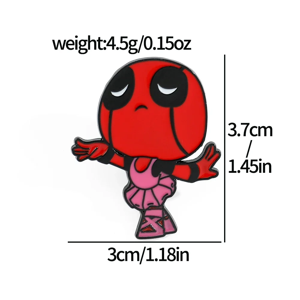 رسوم كرتونية ديدبول أنيمي ، شارة معدنية ، دبوس لارتداء الملابس المينا ، حقيبة ظهر مجوهرات ، ملابس ، إبداعية ، موضة لطيفة ، 4 * ، 5 * ، 9 * #5