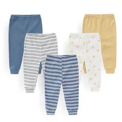 5-Piece Comfy Baby Boy pants Cotton Newborn Girl Trousers 0-12M Infant Clothes
