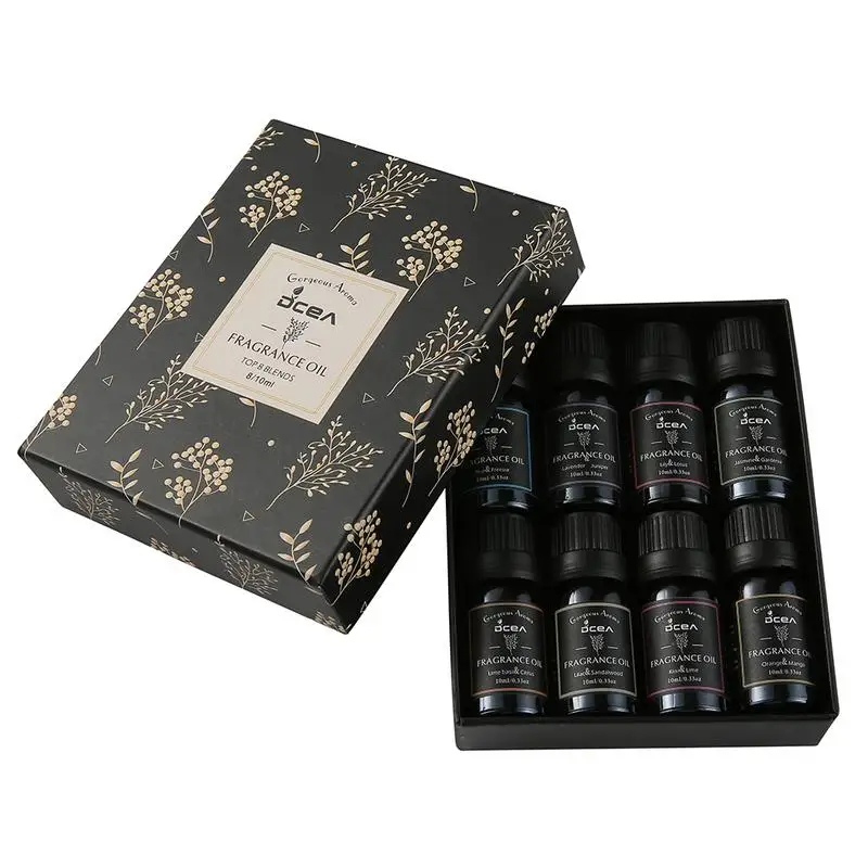 Kit di pezzi Set regalo di oli essenziali naturali puri eucalipto lavanda menta limone bergamotto Tea Tree purificare l\'olio aromatico del diffusore