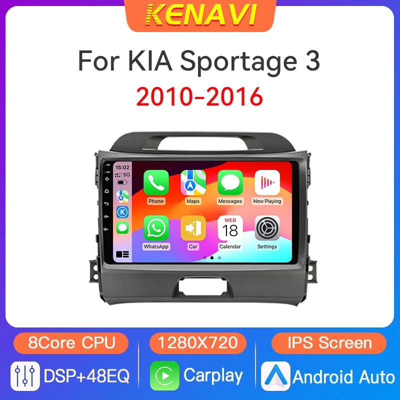 

2 Din Android Car Stereo Radio Multimedia Video Player For Kia Sportage 3 SL 2010-2016 Navigation GPS RDS Carplay Auto Head Unit