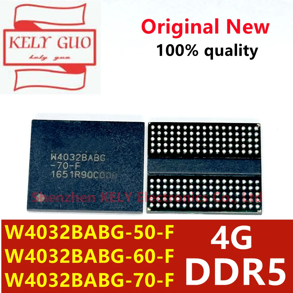 

(4 шт.) 100% W4032BABG-50-F W4032BABG-60-F W4032BABG-70-F W4032BABG DDR5 4G BGA chispet