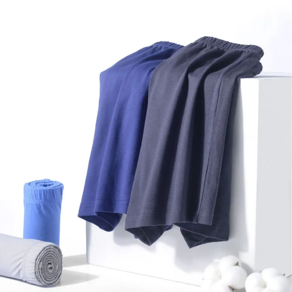 

5PCS Fashion Loose Cotton Boxer Briefs Panties Lingerie Underwear for Men Mid Waist Simple Shorts Underpants Gifts