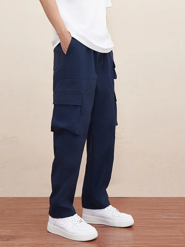 

Classic American Workwear Pants Straight Leg Casual Trousers for Men Windproof Pure Color Suitable for Teens And Youth
