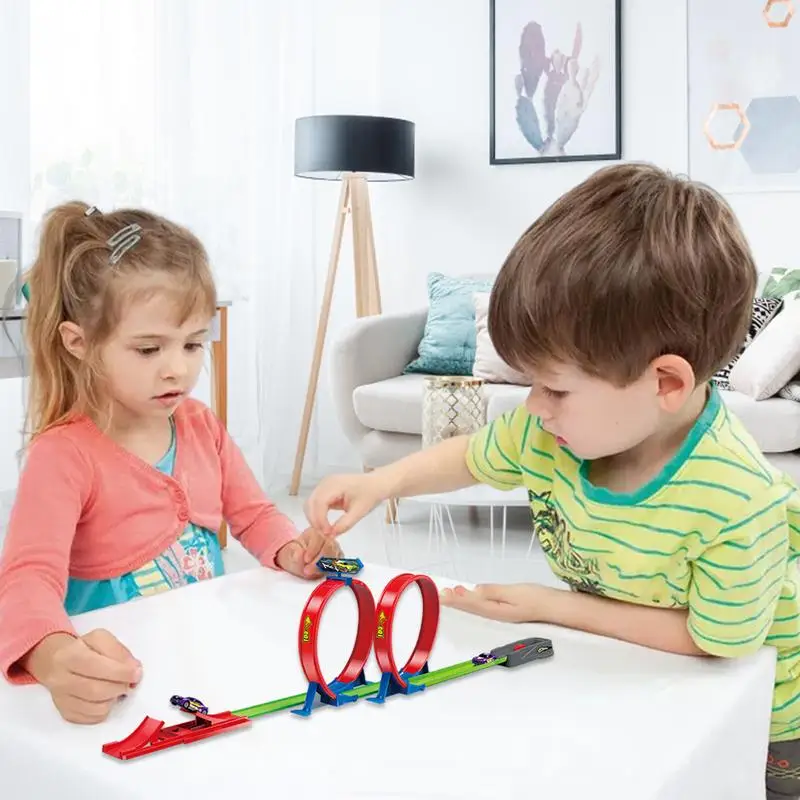 

Railway Racing Track Car Model Toys For Kids Racing Track DIY Assembled Rail Kits Educational Interactive Boy Children Toy