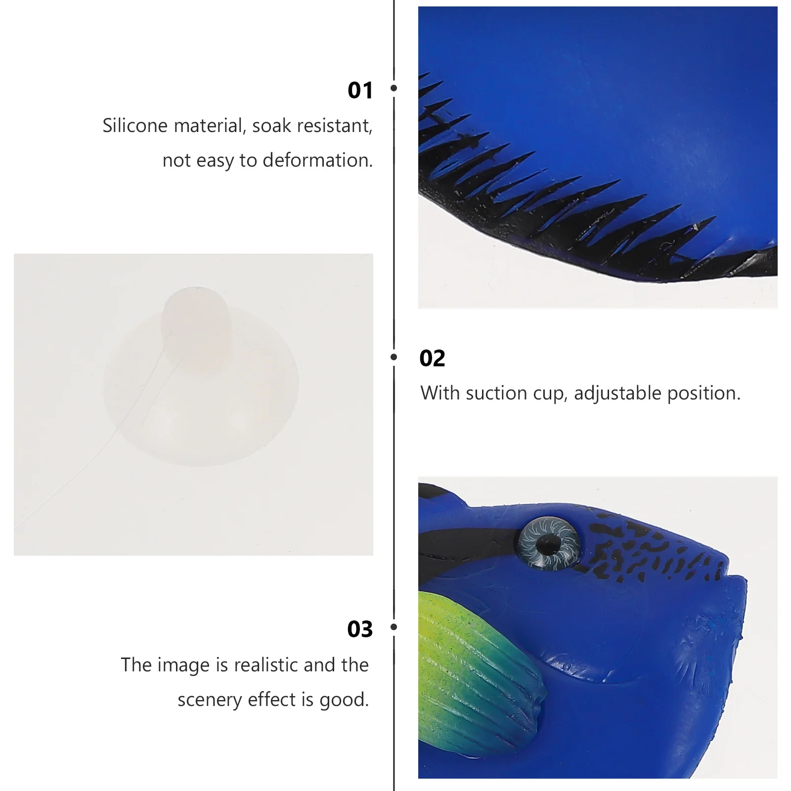 

1pc Night Glow Simulation Silicone Aquarium Decoration Artificial Tropical Fish Ornament Fish Tank Decor Landscaping