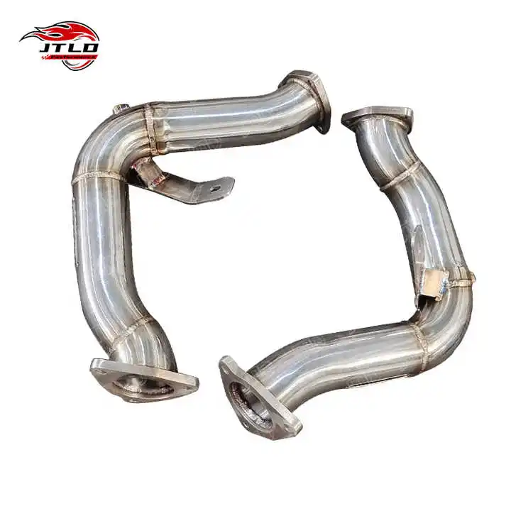 Picture 3: JTLD Performance Exhaust DownPipe For Audi S4 S5 B8 B8.5 3.0L V6 2009-2017 Front Race Pipes Test Pipes Exhaust System