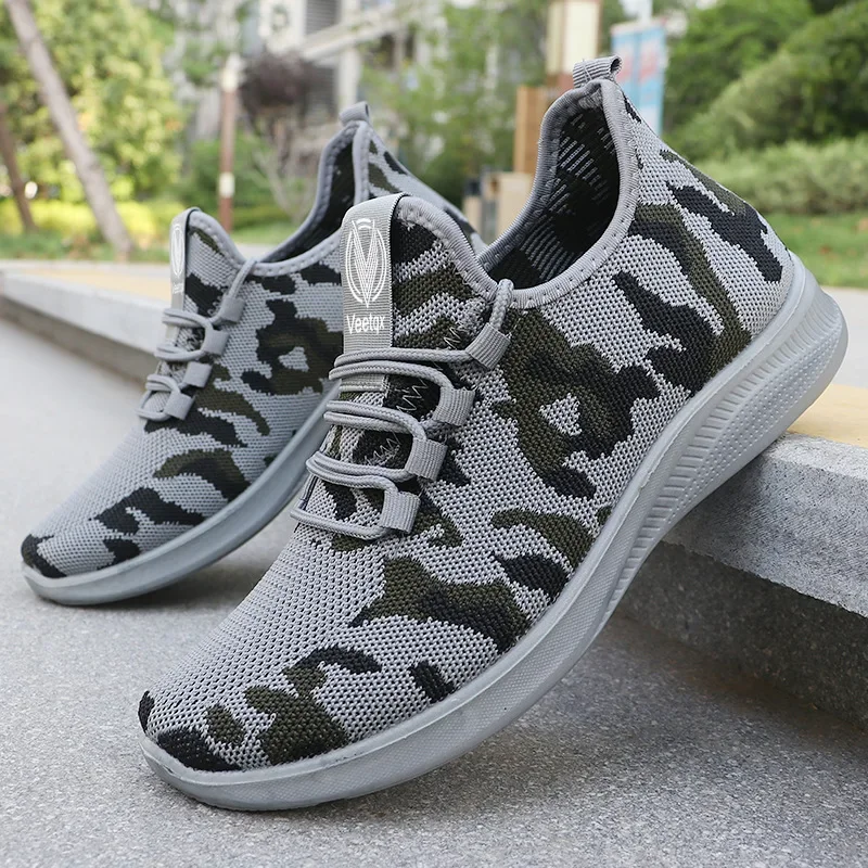 

Men's new camouflage shoes breathable outdoor running sports plus size comfortable mountain climbing casual sports shoes