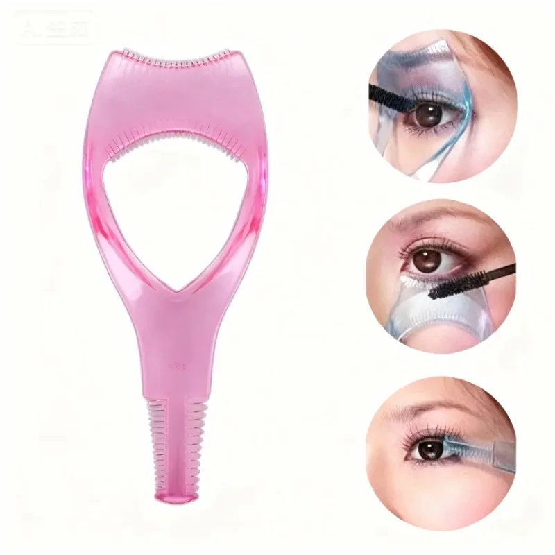 3 في 1 أدوات رمش ماكياج ماسكارا درع الحرس بكرة الشعر قضيب مشط دليل بطاقة ماكياج أداة 3 ألوان الجمال أداة التجميل #4