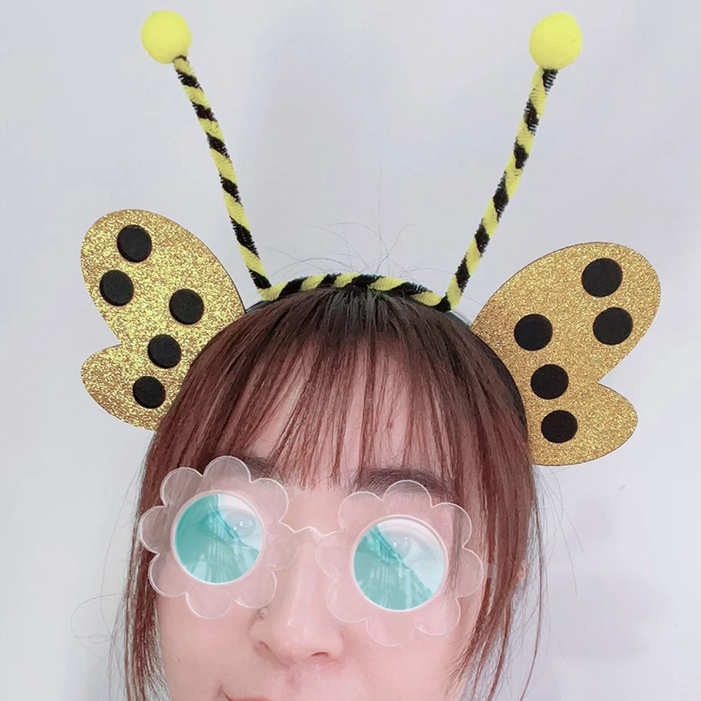 

2Pcs Insect Headbands Cartoon Hair Hoop for Party Decor Adorable Headdress Animals Shaped Headband Cartoon Headband