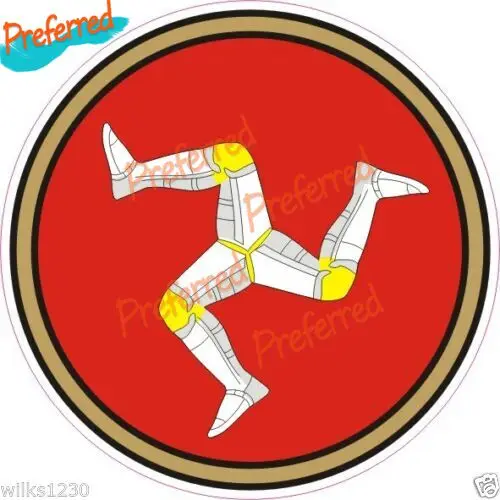 

Isle of Man Flag TT Races Stickers Graphic Decals Self Adhesive Vinyl Badge Car Sticker Decal Decor