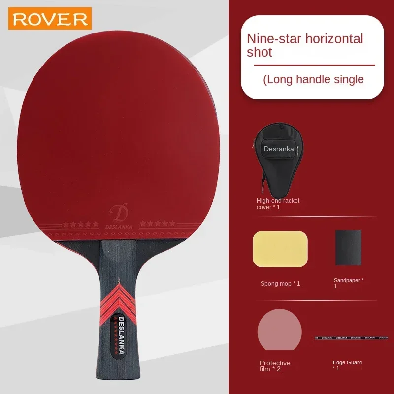 Raqueta de tenis de mesa profesional de alto rebote, 5, 7, 9 estrellas, competición de carbono, paleta de Ping Pong