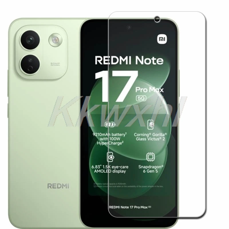 2-4 Stück 9H HD Panzerglas für Xiaomi Redmi Note 17 Pro Max RedmiNote17Pro Note17ProMax Note17Pro Displayschutzfolie – Detail 2