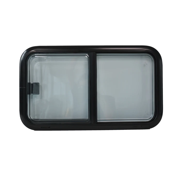 Camper Sliding RV Window with Pleated Curtain and Fly Screen Van Caravan Slide Window