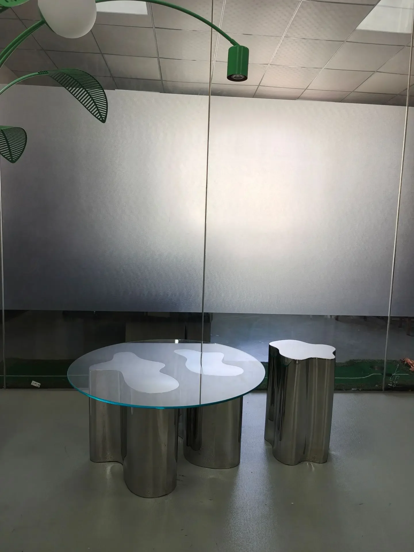 

Modern, simple, light luxury, stainless steel, living room, coffee table, soft decoration, small apartment