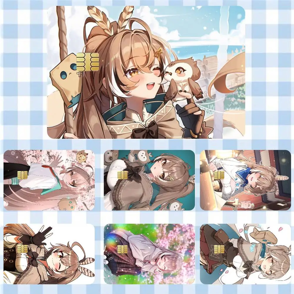 

Moon Nanashi Mumei Sticker Film Tape Skin for Credit Card Debit Card Waterproof Stickers Cartoon
