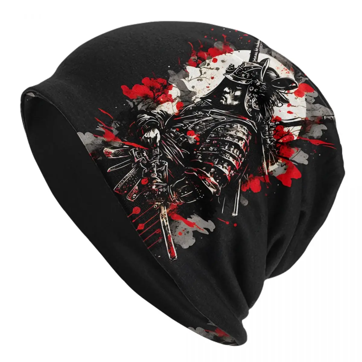 Janpanese Samurai Men Women Thin Beanies Cycling Ski Cap Double Layer Fabric Bonnet Hat