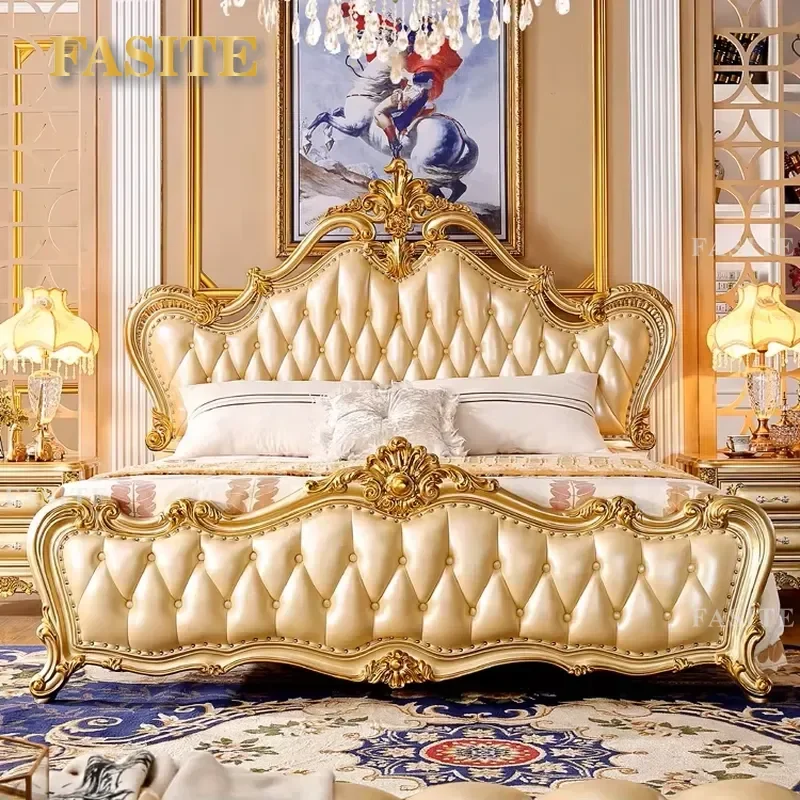 For Luxury Wooden Platform Bed Frame Customizable Solid Wood Box Bed Design Complete Bedroom Furniture Set Modern Home Decor