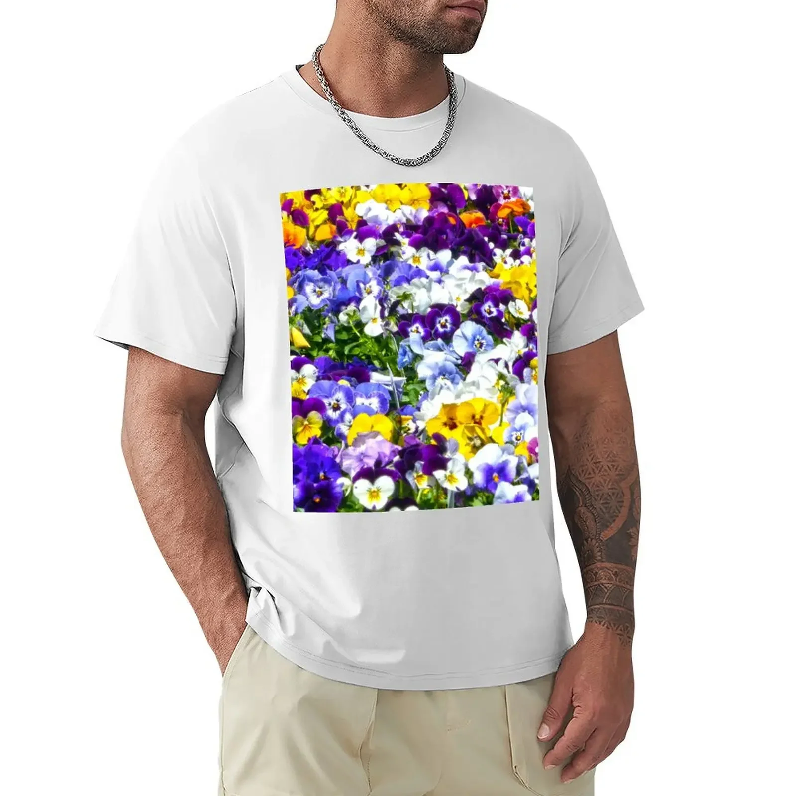 Pansies Pansies Pansies T-shirt customs design your own boys whites vintage mens t shirts pack