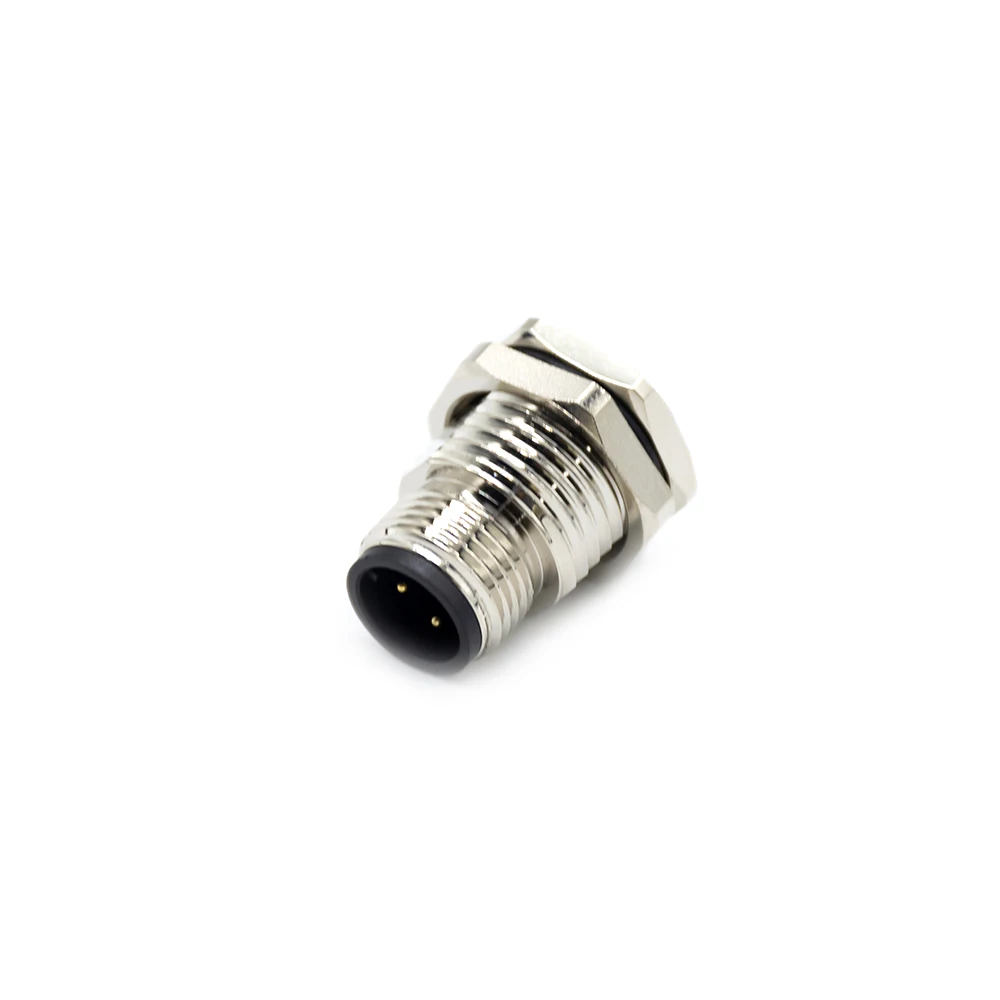 M12 Automotive IP67 Rated 4-Position Copper Alloy Housing Male Circular Electrical Connector PG9 Socket for LED Street Lighting