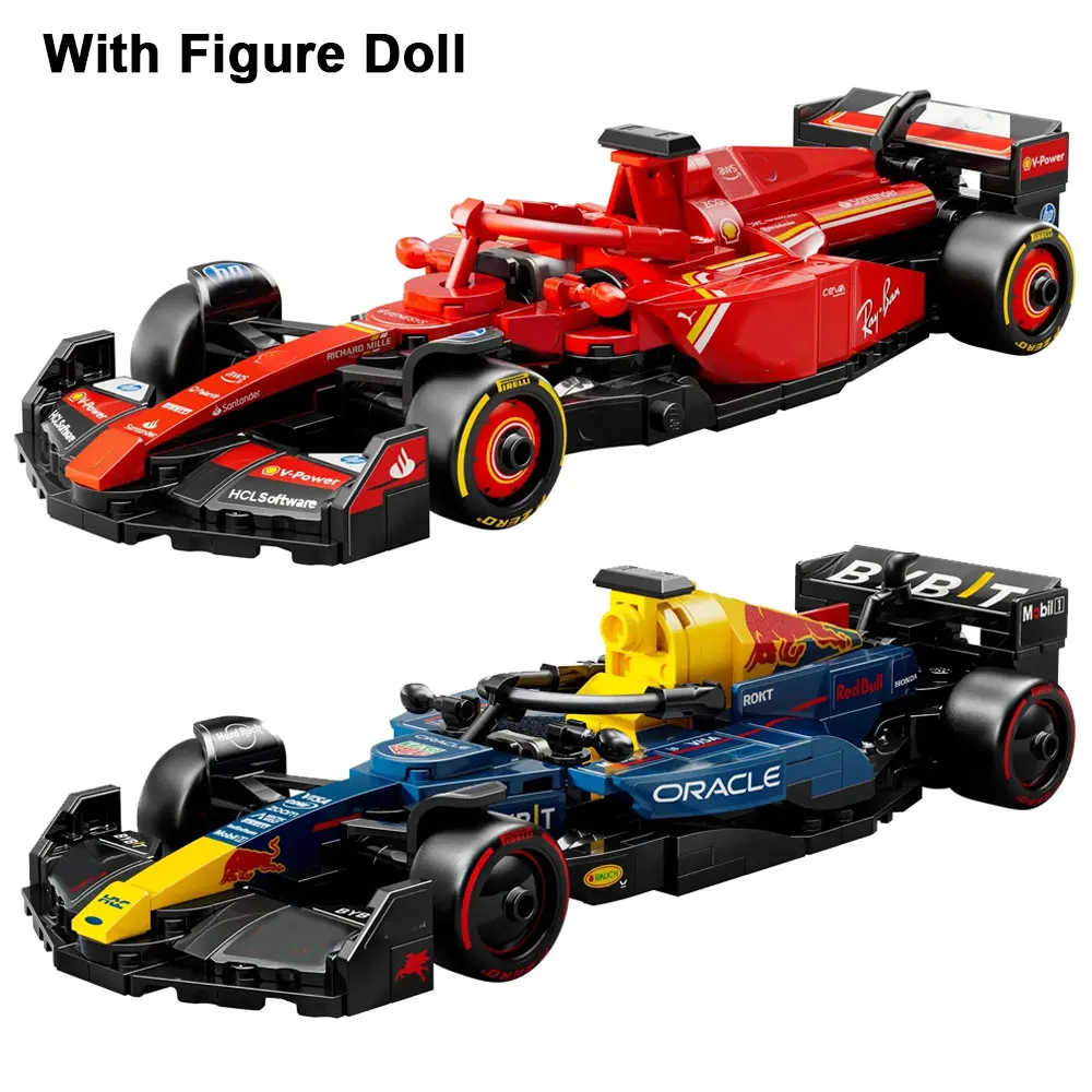 Ville SF-24 et RB20 formule de course blocs de construction de voiture avec Figure assembler des briques véhicule jouet cadeau pour les enfants enfants