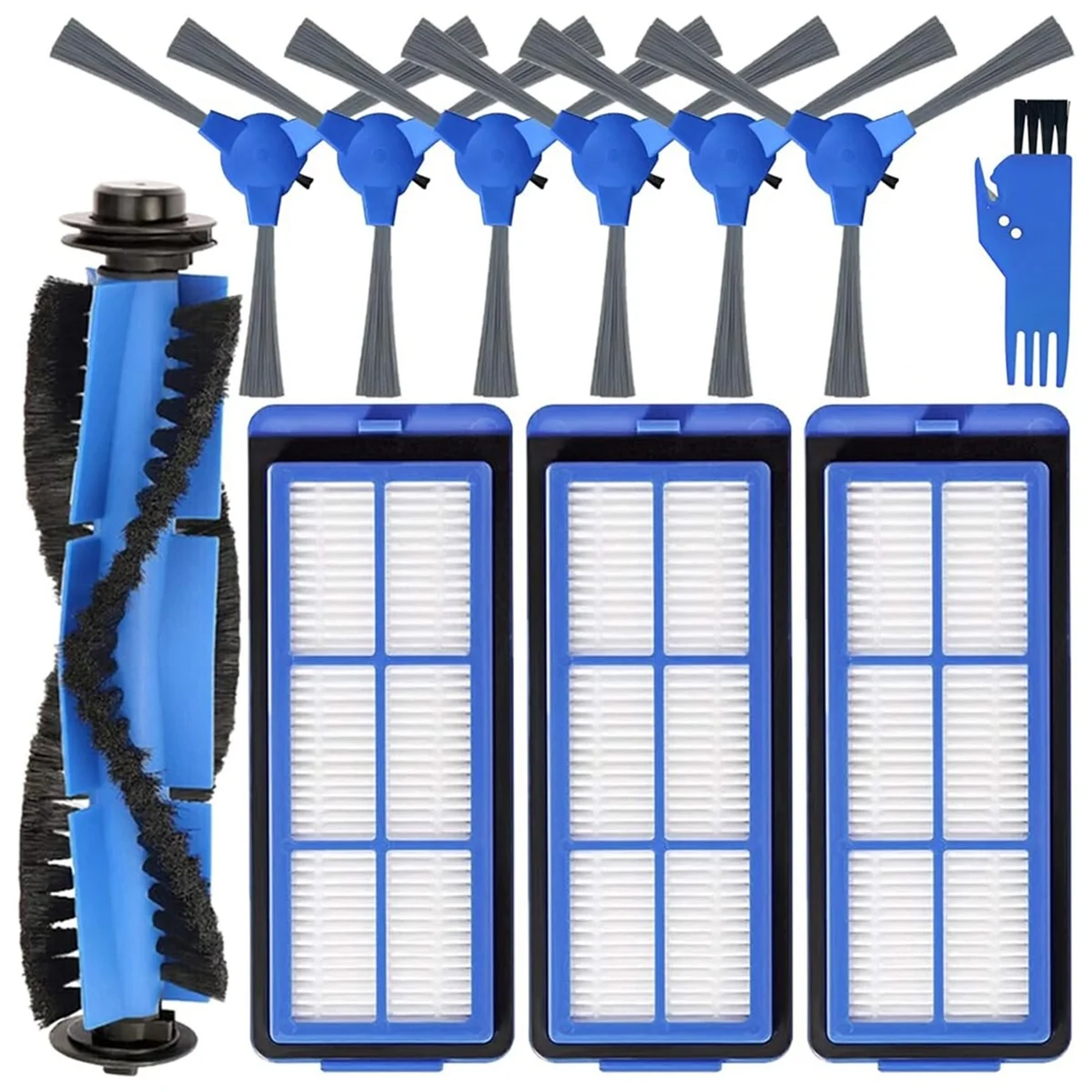 HIWS لـ RoboVac 30C MAX/G30 Edge/11S Max/15C Max/G30/G30 MAX/G30 مكنسة كهربائية هجينة فرشاة جانبية رئيسية مرشحات HEPA #3