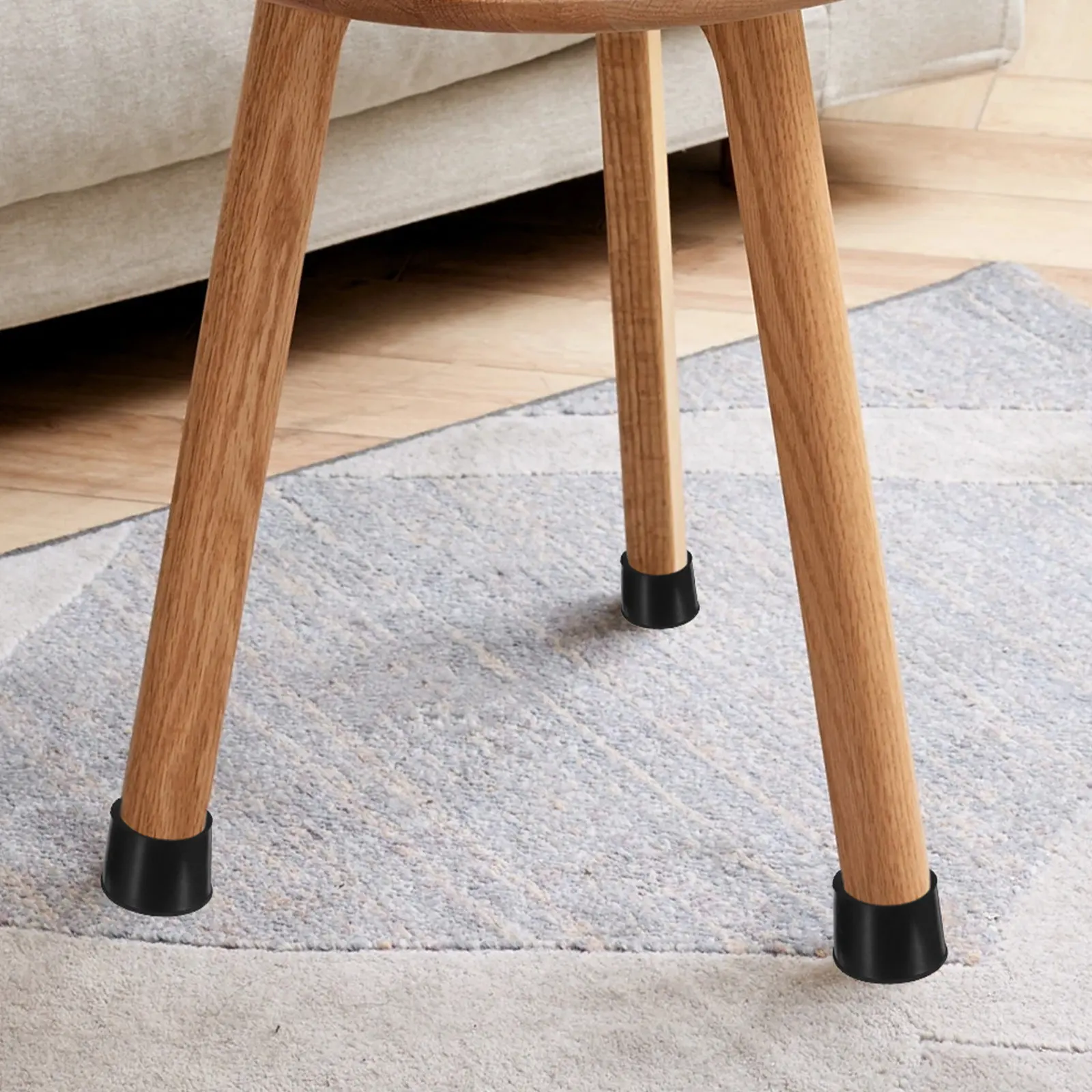 16Pcs Round Rubber Furniture Feet Pads 32Mm Chair Leg Caps Anti Skid Table Leg Protectors Floor Covers for Wood Tile
