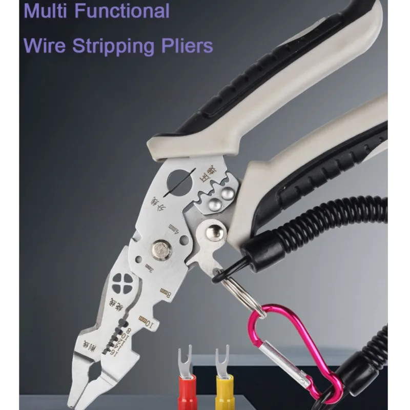 Multifunctional Electrical Wire Crimper Cable Cutter Plier Adjustable Automatic Wire Stripper Crimping Pliers Terminal Hand Tool