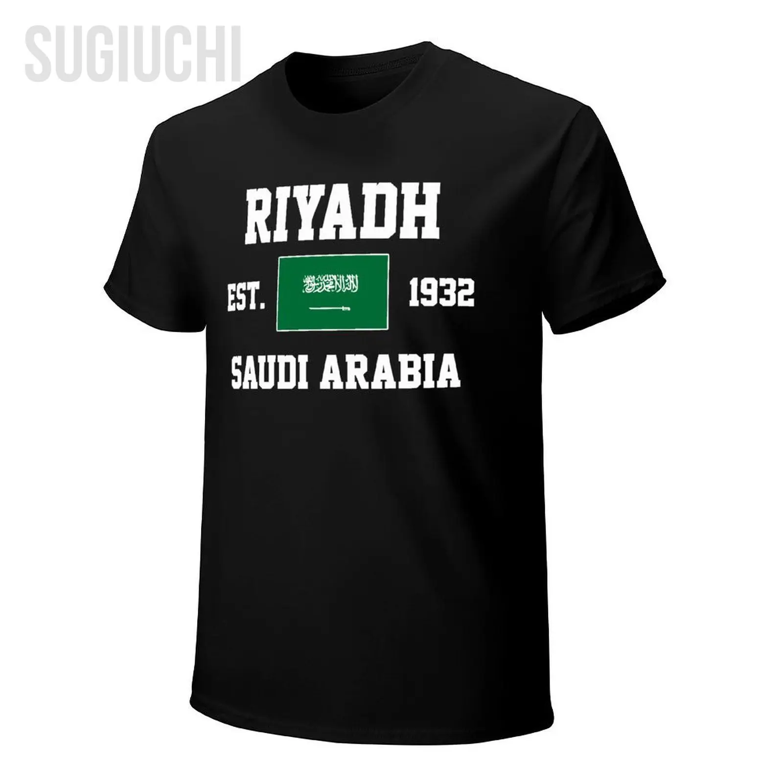 Patriotic Flag Saudi Arabia EST.1932 Riyadh Men Tshirt Tees T-Shirt O-neck T Shirts Women Boys Clothing 100% Cotton