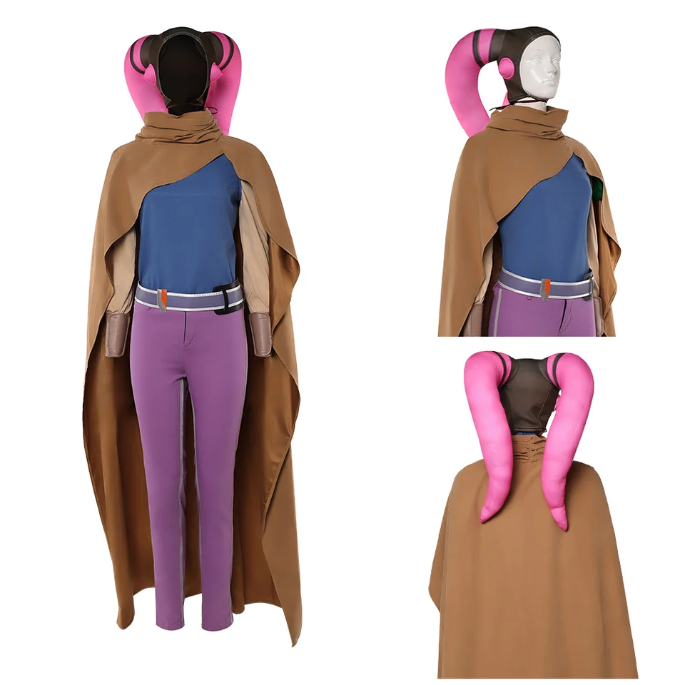 Devon Izara Cosplay Maul Costume Women Cloak Top Pants Belt Head
