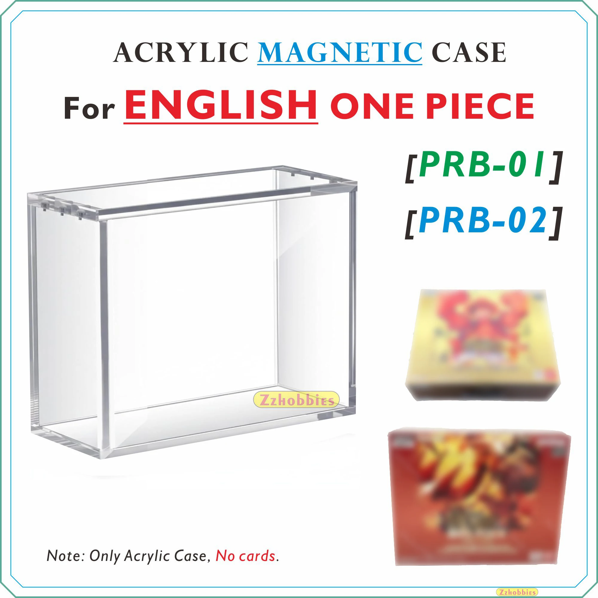 

1PC Acrylic Magnetic Case For ENGLISH ONE PIECE PRB01/02【5mm Thick】