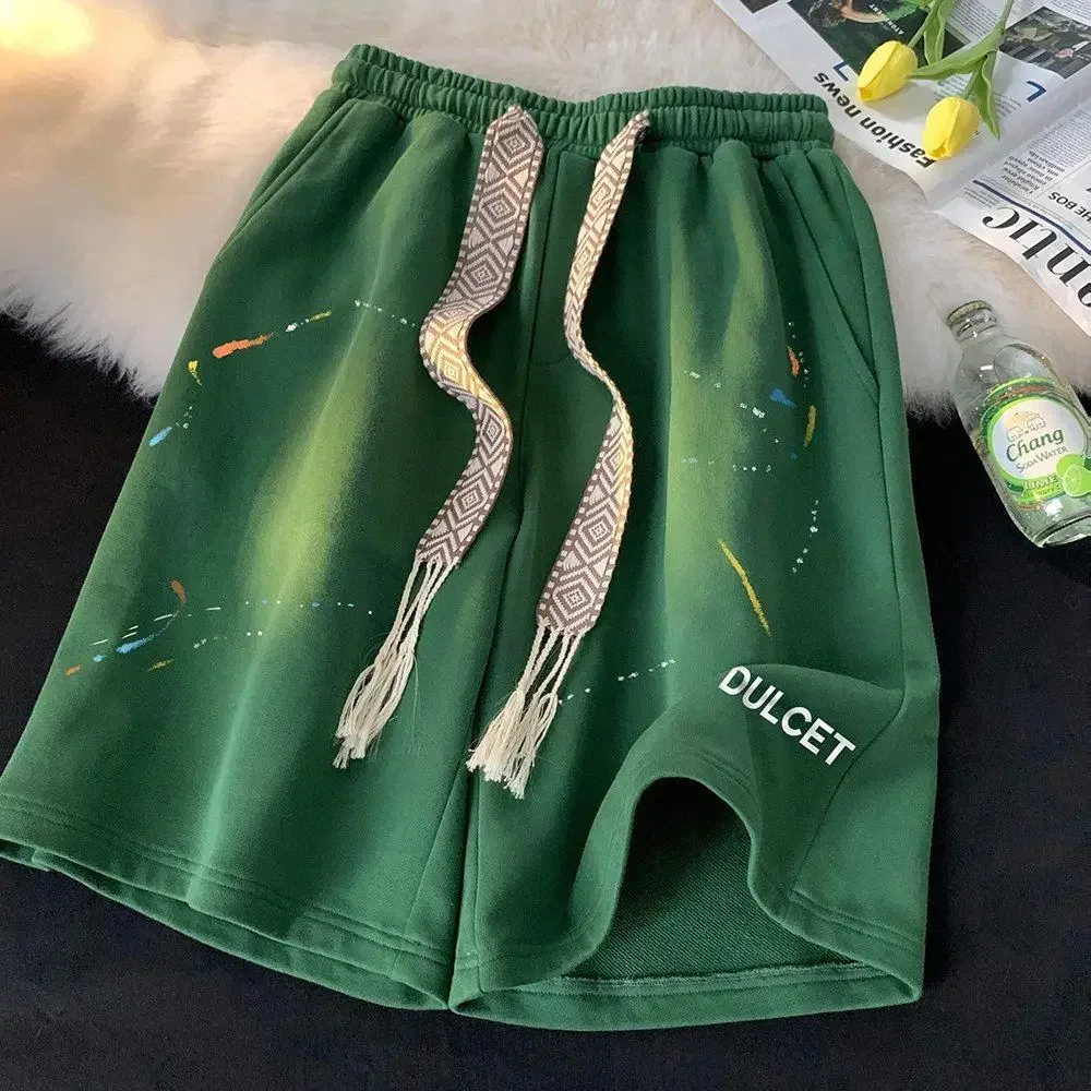 Casual Shorts Men Boardshorts Breathable Loose Drawstring Printing Beach Short Pants Comfortable Fitness Basketball Pant