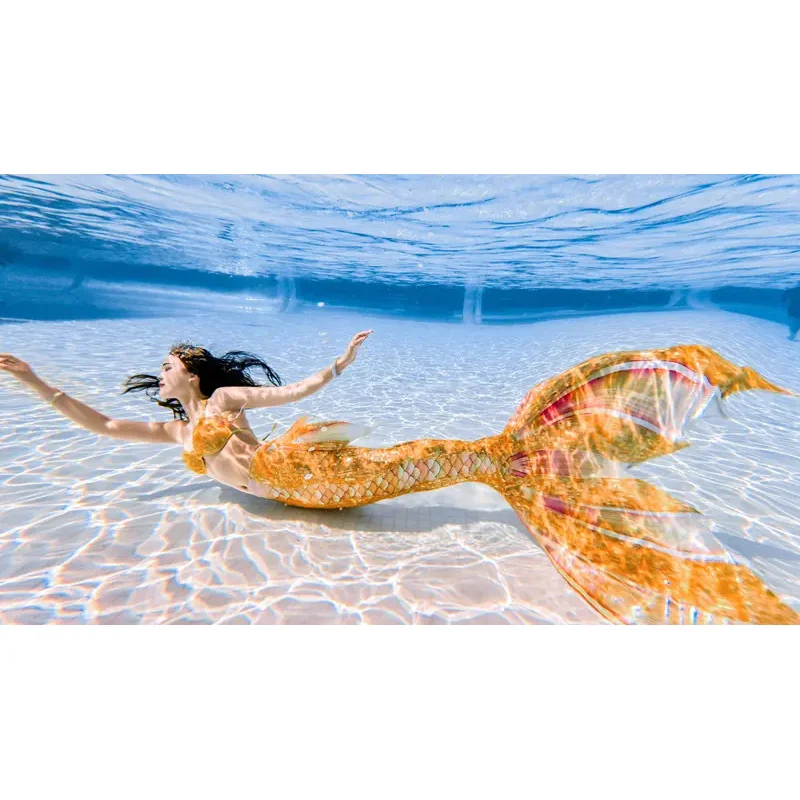 

25COSSuper красивый блестящий купальник русалки с большим хвостом, летний купальник для взрослых, косплей, аквариумный купальник русалки