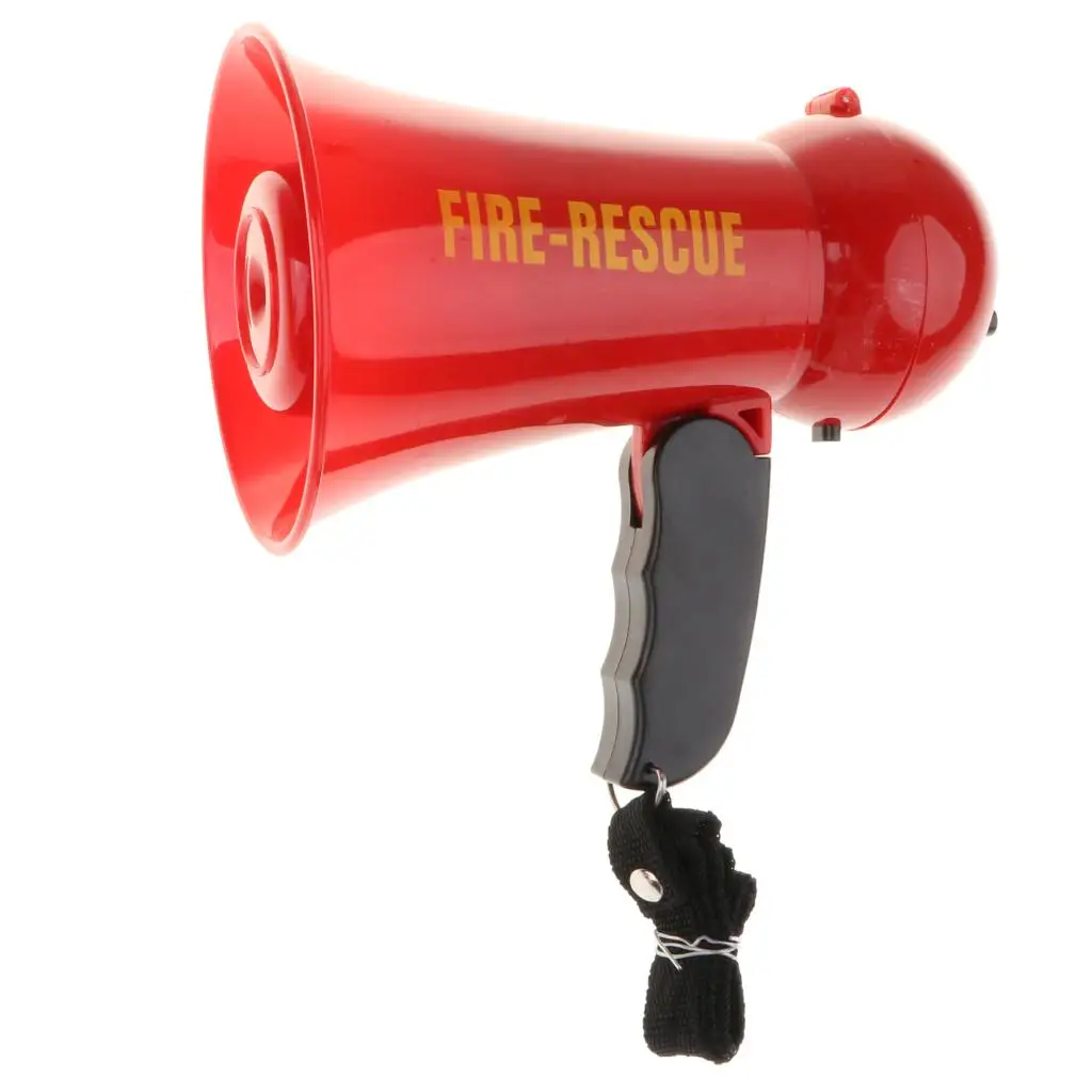 

Pretend Play Kids Firefighter Megaphone Fireman Bullhorn with Sound,